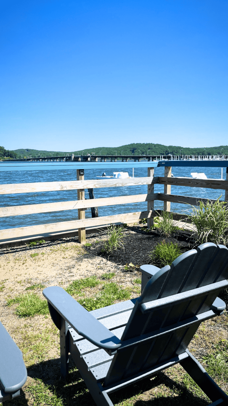 outdoor patio on the water